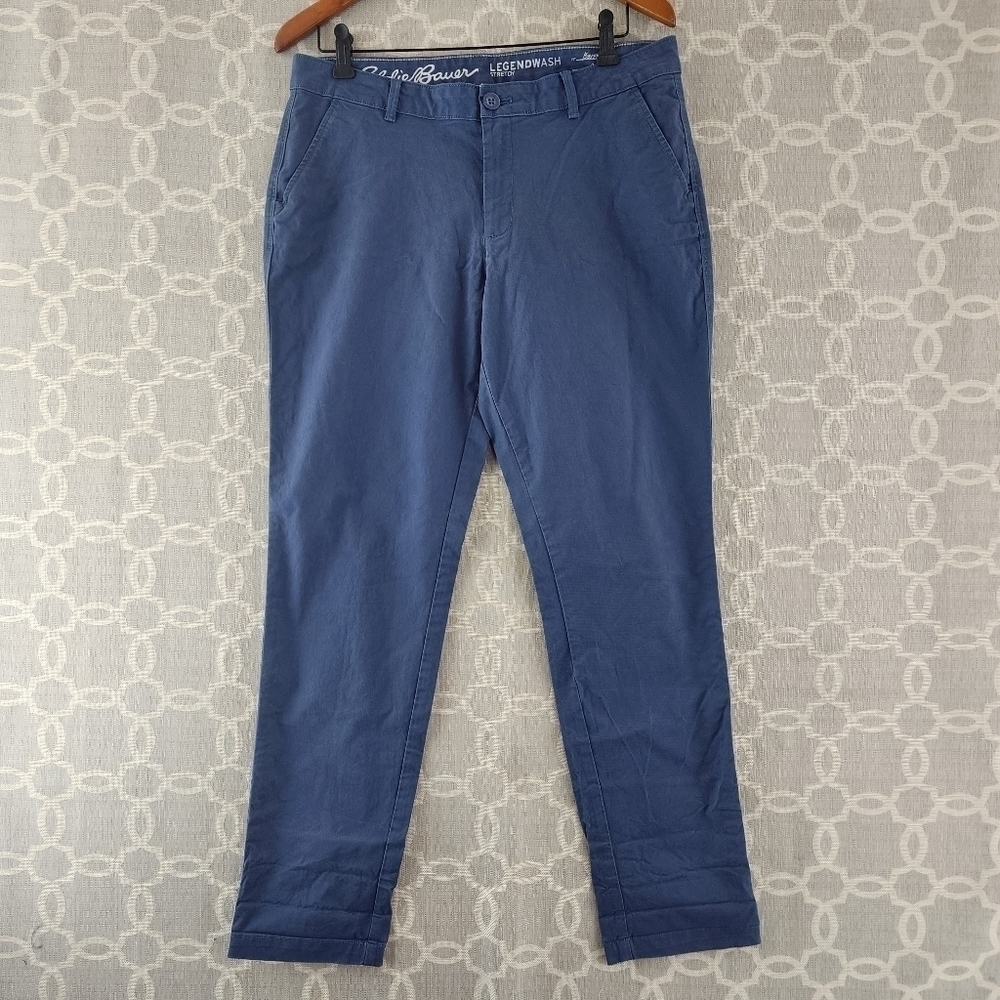 Eddie Bauer Blue Cropped Women's Chinos